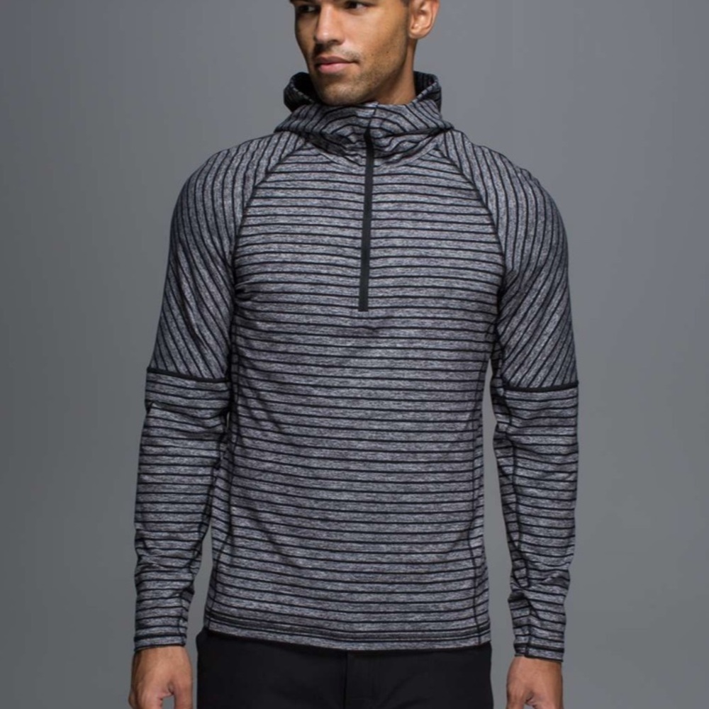Lululemon Sweat Session Raven Stripe Hoodie